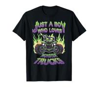 Just A Boy Who Loves Monster Trucks Camion Amusant pour Enfants T-Shirt