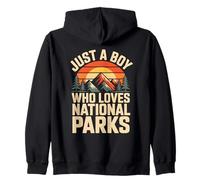 Just A Boy Who Loves National Parks Sweat à Capuche