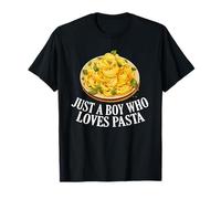 Just a Boy Who Loves Pasta Funny Food Lover Pâtes italiennes T-Shirt