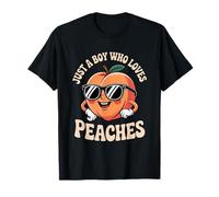 Just a Boy Who Loves Peaches Peach Teen Boys Toddler Kid T-Shirt