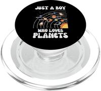 Just A Boy Who Loves Planets Space Galaxy Garçons Enfants Tout-Petits PopSockets PopGrip pour MagSafe