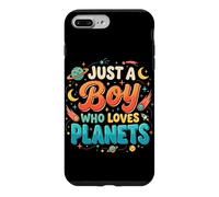 Just A Boy Who Loves Planets Système Solaire Astronomie Espace Coque pour iPhone 7 Plus/8 Plus