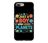 Just A Boy Who Loves Planets Système Solaire Astronomie Espace Coque pour iPhone 7 Plus/8 Plus