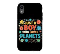 Just A Boy Who Loves Planets Système Solaire Astronomie Espace Coque pour iPhone XR