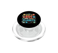 Just A Boy Who Loves Planets Système Solaire Astronomie Espace PopSockets PopGrip pour MagSafe