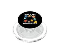 Just A Boy Who Loves Planets Système Solaire Astronomie Espace PopSockets PopGrip pour MagSafe