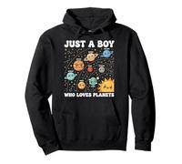 Just A Boy Who Loves Planets Système Solaire Astronomie Espace Sweat à Capuche