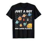 Just A Boy Who Loves Planets Système Solaire Astronomie Espace T-Shirt