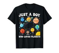Just A Boy Who Loves Planets Système Solaire Astronomie Espace T-Shirt