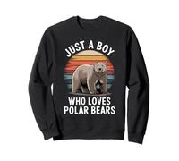 Just A Boy Who Loves Polar Bears Arctic Fan Kids Polar Bears Sweatshirt