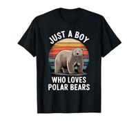 Just A Boy Who Loves Polar Bears Arctic Fan Kids Polar Bears T-Shirt