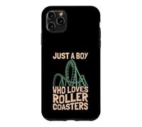 Just A Boy Who Loves Roller Coasters Design Parc à thème Coque pour iPhone 11 Pro Max