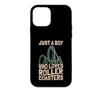 Just A Boy Who Loves Roller Coasters Design Parc à thème Coque pour iPhone 12 Mini