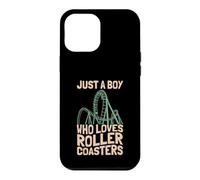 Just A Boy Who Loves Roller Coasters Design Parc à thème Coque pour iPhone 12 Pro Max