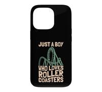 Just A Boy Who Loves Roller Coasters Design Parc à thème Coque pour iPhone 13 Pro