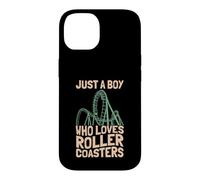 Just A Boy Who Loves Roller Coasters Design Parc à thème Coque pour iPhone 14