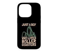 Just A Boy Who Loves Roller Coasters Design Parc à thème Coque pour iPhone 14 Pro