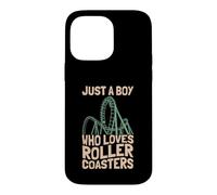Just A Boy Who Loves Roller Coasters Design Parc à thème Coque pour iPhone 14 Pro Max