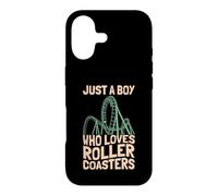Just A Boy Who Loves Roller Coasters Design Parc à thème Coque pour iPhone 17