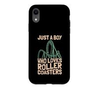 Just A Boy Who Loves Roller Coasters Design Parc à thème Coque pour iPhone XR