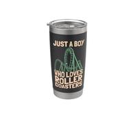 Just A Boy Who Loves Roller Coasters Design parc à thème Gobelet isotherme en acier inoxydable double paroi