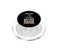 Just A Boy Who Loves Roller Coasters Design Parc à thème PopSockets PopGrip pour MagSafe