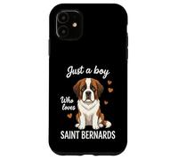 Just A Boy Who Loves Saint Bernard Coque pour iPhone 11