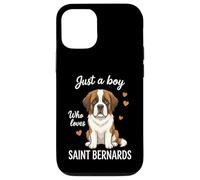Just A Boy Who Loves Saint Bernard Coque pour iPhone 12/12 Pro