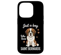 Just A Boy Who Loves Saint Bernard Coque pour iPhone 14 Pro