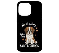 Just A Boy Who Loves Saint Bernard Coque pour iPhone 14 Pro Max
