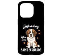 Just A Boy Who Loves Saint Bernard Coque pour iPhone 15 Pro