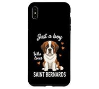 Just A Boy Who Loves Saint Bernard Coque pour iPhone XS Max