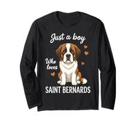 Just A Boy Who Loves Saint Bernard Manche Longue