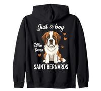 Just A Boy Who Loves Saint Bernard Sweat à Capuche