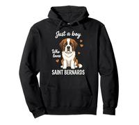 Just A Boy Who Loves Saint Bernard Sweat à Capuche