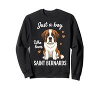 Just A Boy Who Loves Saint Bernard Sweatshirt