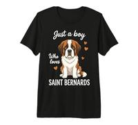 Just A Boy Who Loves Saint Bernard T-Shirt Haut de Gamme