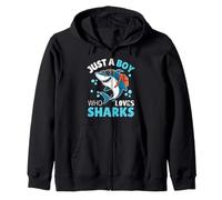 Just A Boy Who Loves Sharks Aquarium pour enfants Sweat à Capuche