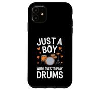 Just a Boy Who Loves to Play Drums Coque pour iPhone 11