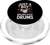 Just a Boy Who Loves to Play Drums PopSockets PopGrip pour MagSafe