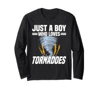 Just A Boy Who Loves Tornadoes - Tornado Cyclone Storm Manche Longue