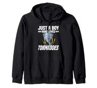 Just A Boy Who Loves Tornadoes - Tornado Cyclone Storm Sweat à Capuche