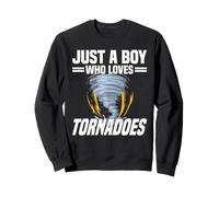 Just A Boy Who Loves Tornadoes - Tornado Cyclone Storm Sweatshirt