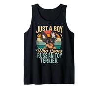 Just A Boy Who Loves Toy Terrier propriétaire de Chien rétro Débardeur