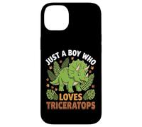 Just A Boy Who Loves Triceratops Coque pour iPhone 14 Plus
