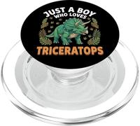 Just A Boy Who Loves Triceratops PopSockets PopGrip pour MagSafe