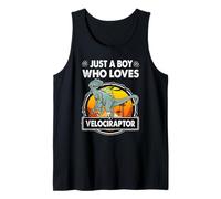 Just A Boy Who Loves Velociraptor Funny Dinosaur Prehistoric Débardeur