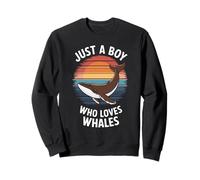 Just A Boy Who Loves Whales Marine Fan Kids Whale Sweatshirt