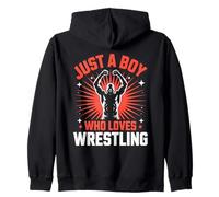 Just A Boy Who Loves Wrestling Strength Sweat à Capuche