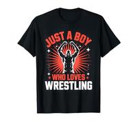 Just A Boy Who Loves Wrestling Strength T-Shirt
